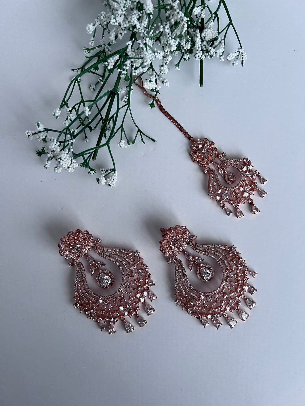 Rose Gold Statement Earrings