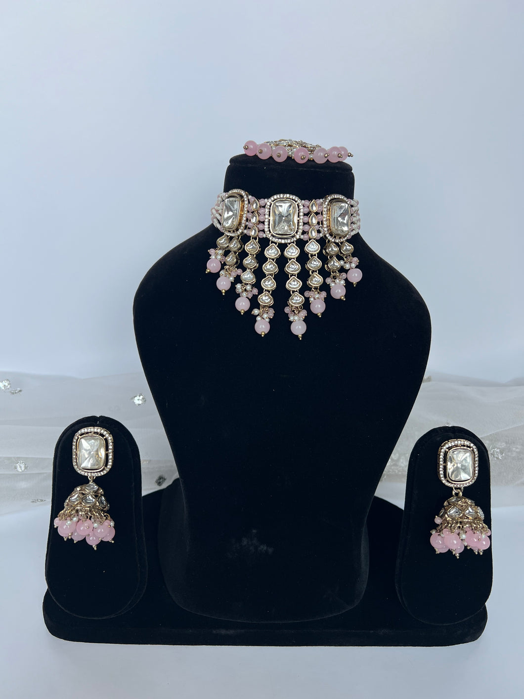 Tanvi Baby Pink Waterfall Set