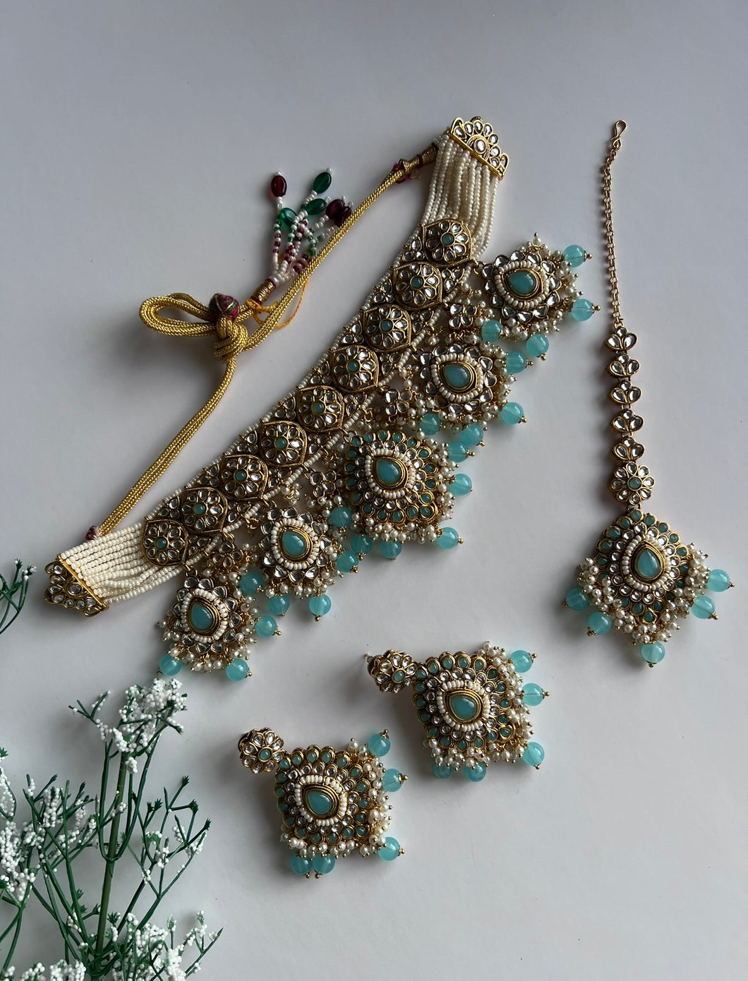 Rajan Kundan Set (blue)