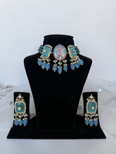 Load image into Gallery viewer, Anamika Blue Kundan Set
