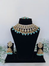 Load image into Gallery viewer, Baby Blue Kundan Set
