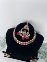 Load image into Gallery viewer, Red choker set
