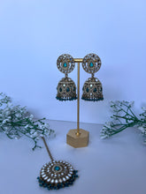 Load image into Gallery viewer, Teal Sheesha Earring Set
