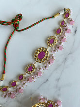 Load image into Gallery viewer, Irheem Kundan Set Pink

