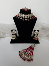 Load image into Gallery viewer, Maroon Choker Set
