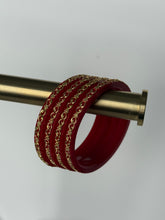 Load image into Gallery viewer, Red Meenakari Bangles
