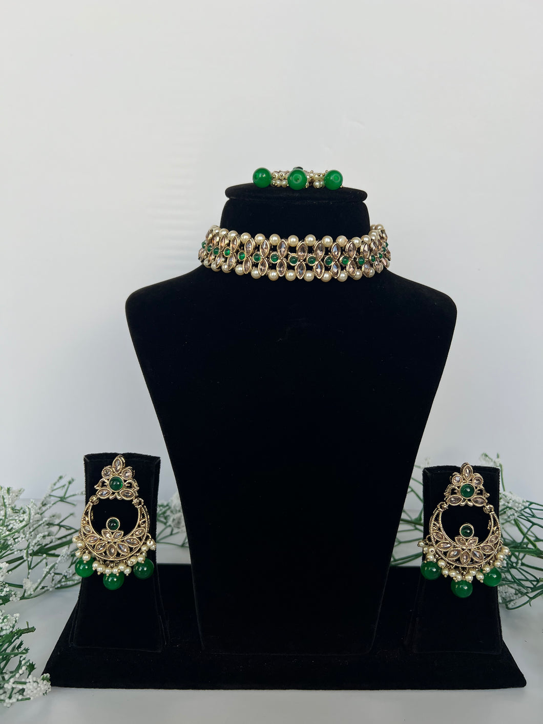 Preet Choker Set Green