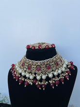 Load image into Gallery viewer, Maroon Necklace Set
