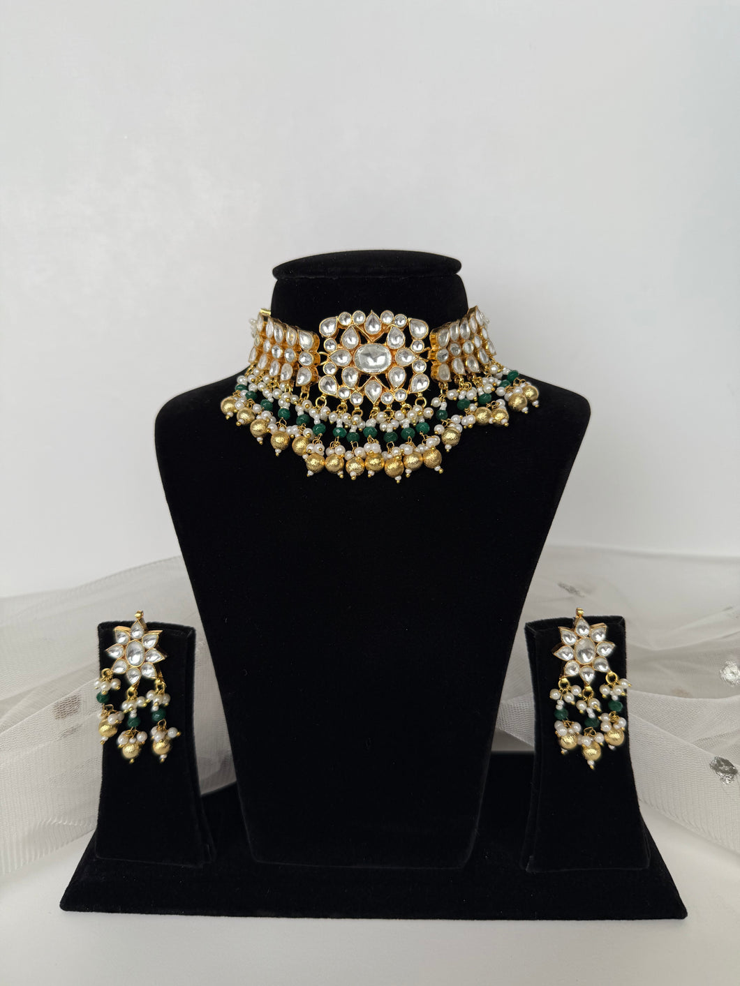 Leen Kundan Set (green)