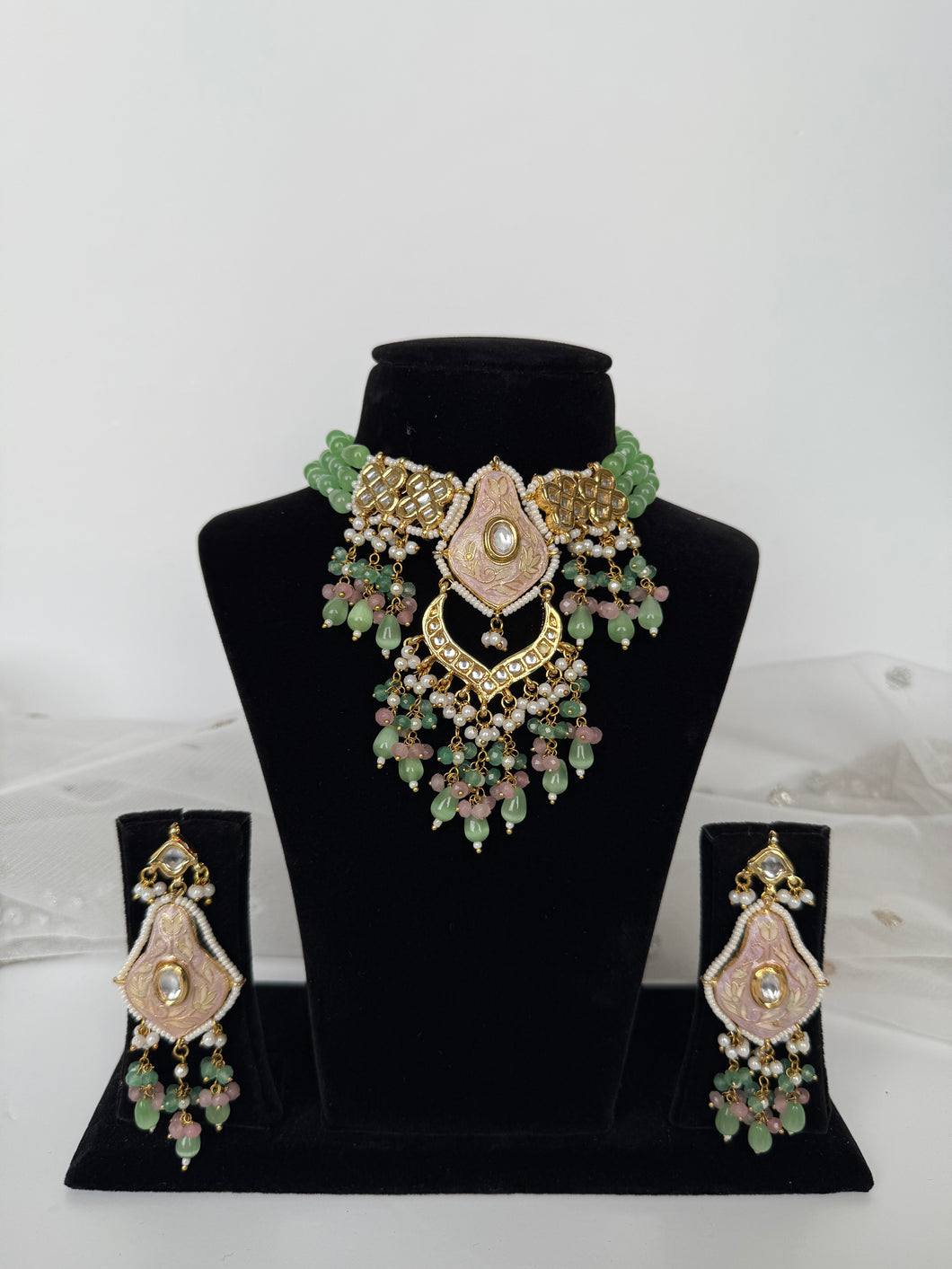 Meenakari Kundan Set