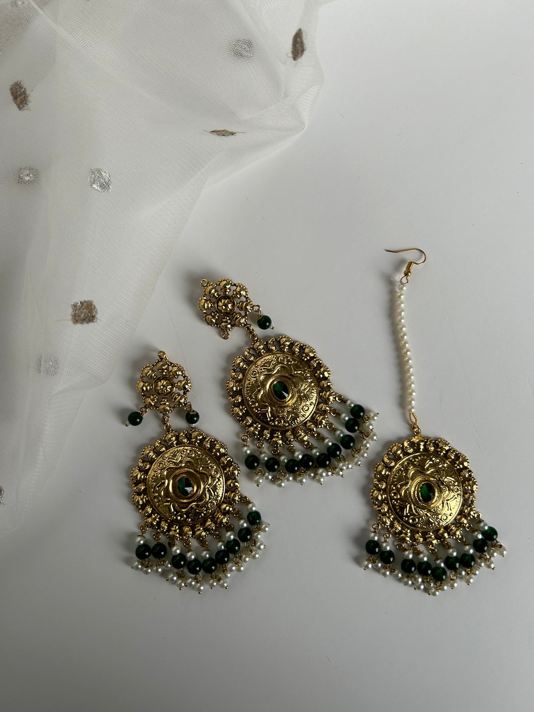Antique Green Tikka Set