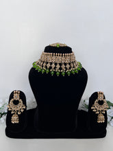 Load image into Gallery viewer, Mehndi Green Choker Set
