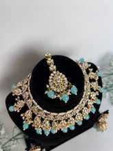 Load image into Gallery viewer, Baby Blue Kundan Set
