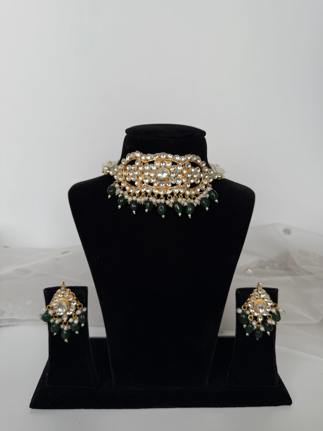 Gurnaaz Green Pachi Set