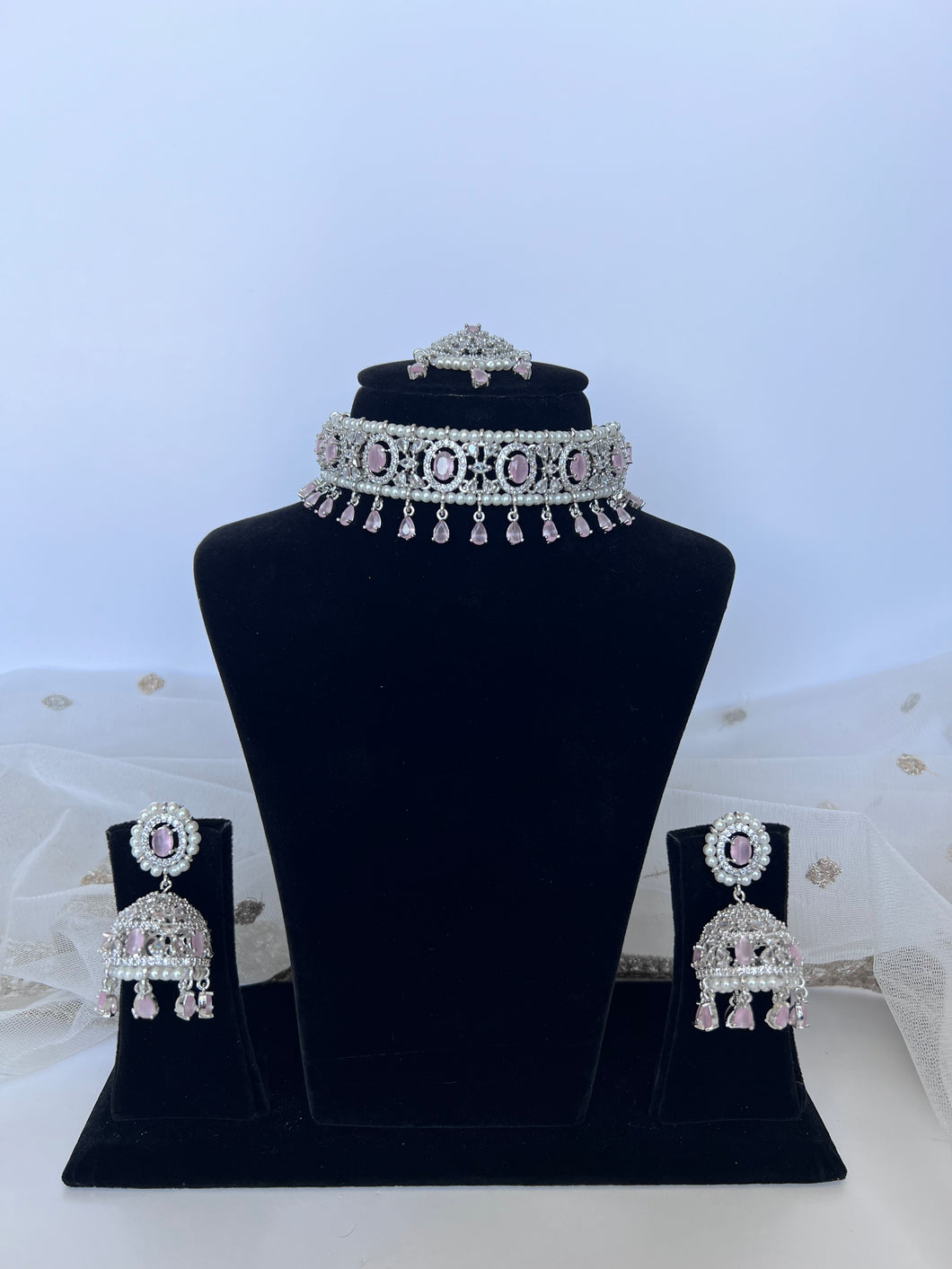 Rukhsar Diamond Set Pink