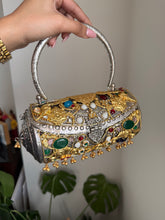 Load image into Gallery viewer, Brass Kundan Metal Bag
