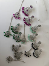 Load image into Gallery viewer, Silver Earring Tikka Set (5 Colours)
