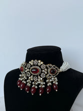 Load image into Gallery viewer, Maroon Choker Set
