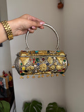 Load image into Gallery viewer, Brass Kundan Metal Bag
