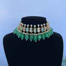 Load image into Gallery viewer, Mint Pachi Kundan Set
