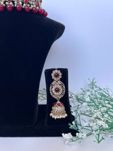 Load image into Gallery viewer, Maroon choker set
