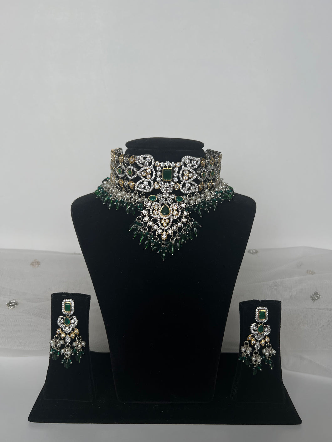 Green Tiyani Kundan Set