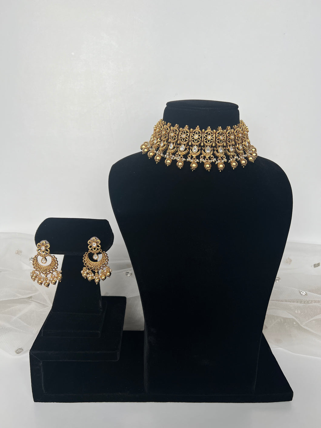 Rajpreet Antique Gold Set