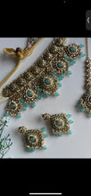 Load image into Gallery viewer, Rajan Kundan Set (blue)
