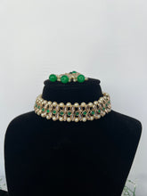 Load image into Gallery viewer, Preet Choker Set Green
