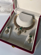 Load image into Gallery viewer, Teal and Magenta Moissanite Set
