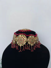 Load image into Gallery viewer, Red Thappa Kundan Set
