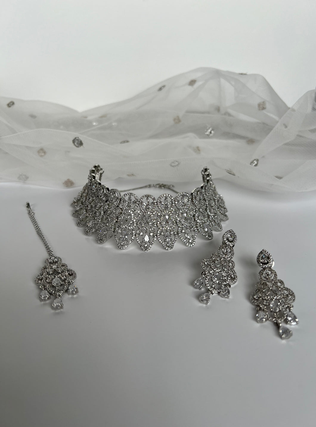 American Diamond Choker Set 2