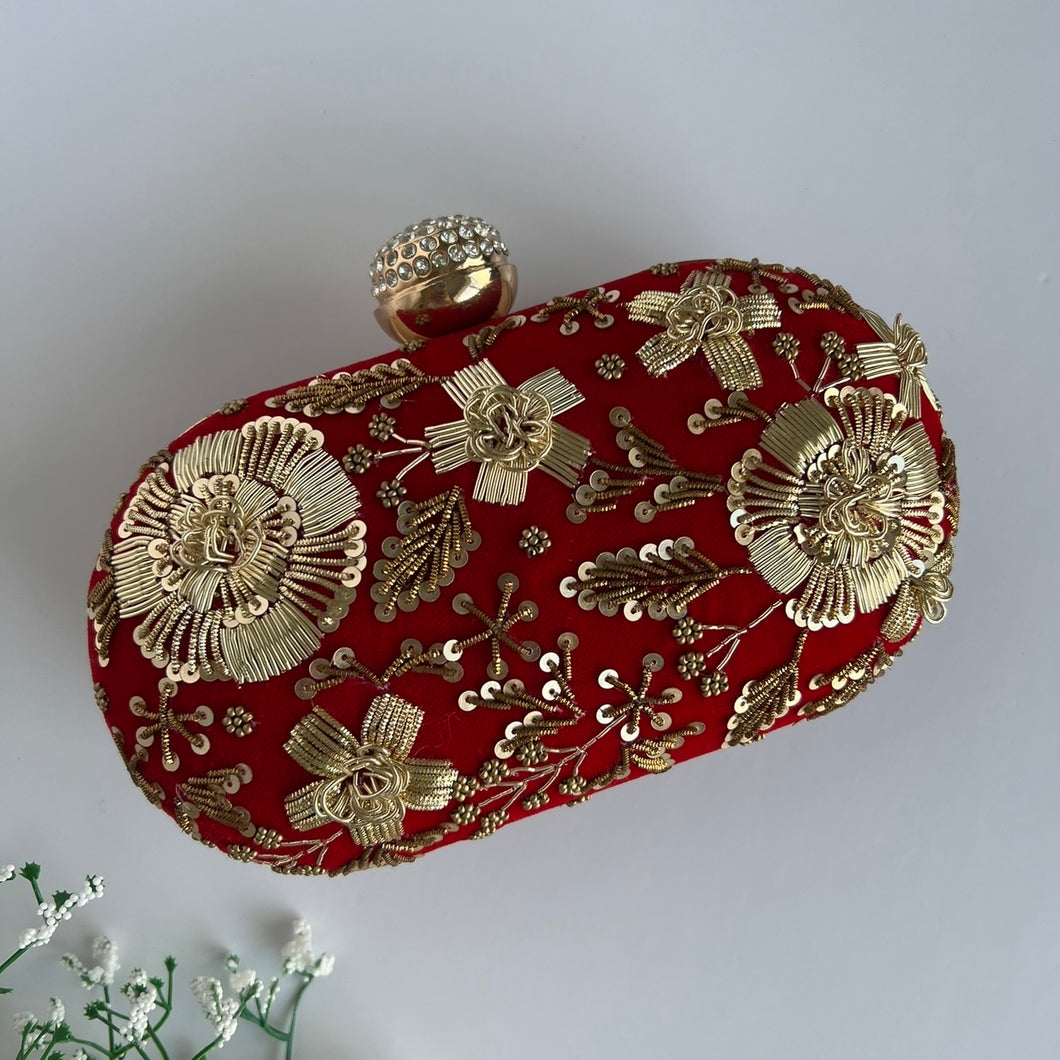 Red Oval Clutch