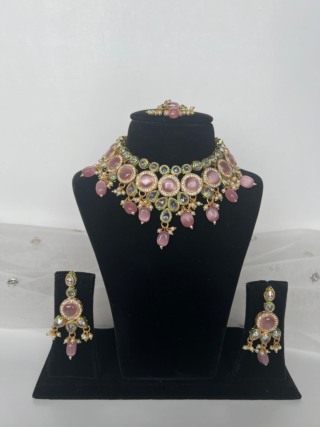 Pink Amarpali Stone Set
