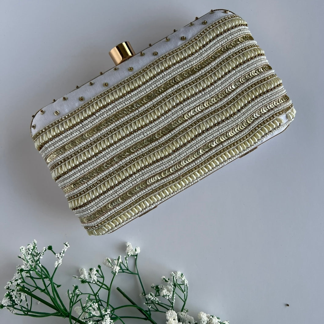 White Pearl Clutch