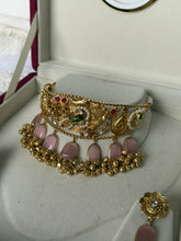 Load image into Gallery viewer, Pink Kashmiri Choker Set

