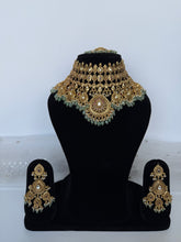Load image into Gallery viewer, Sage Antique Gold Bridal Set
