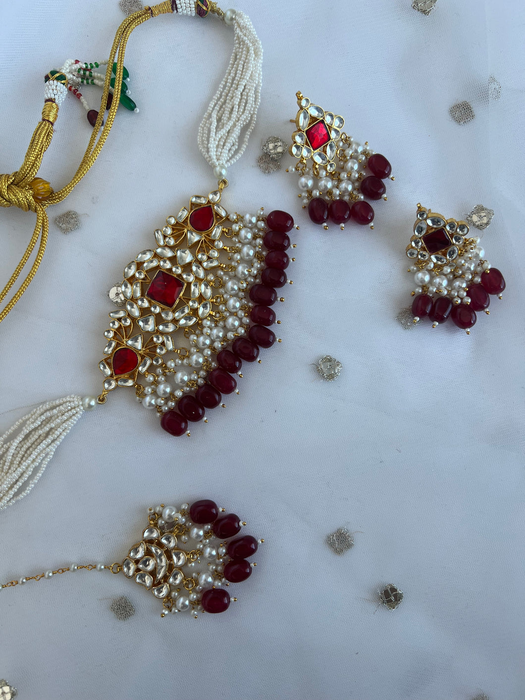 Jaan Kundan Set (Ruby)