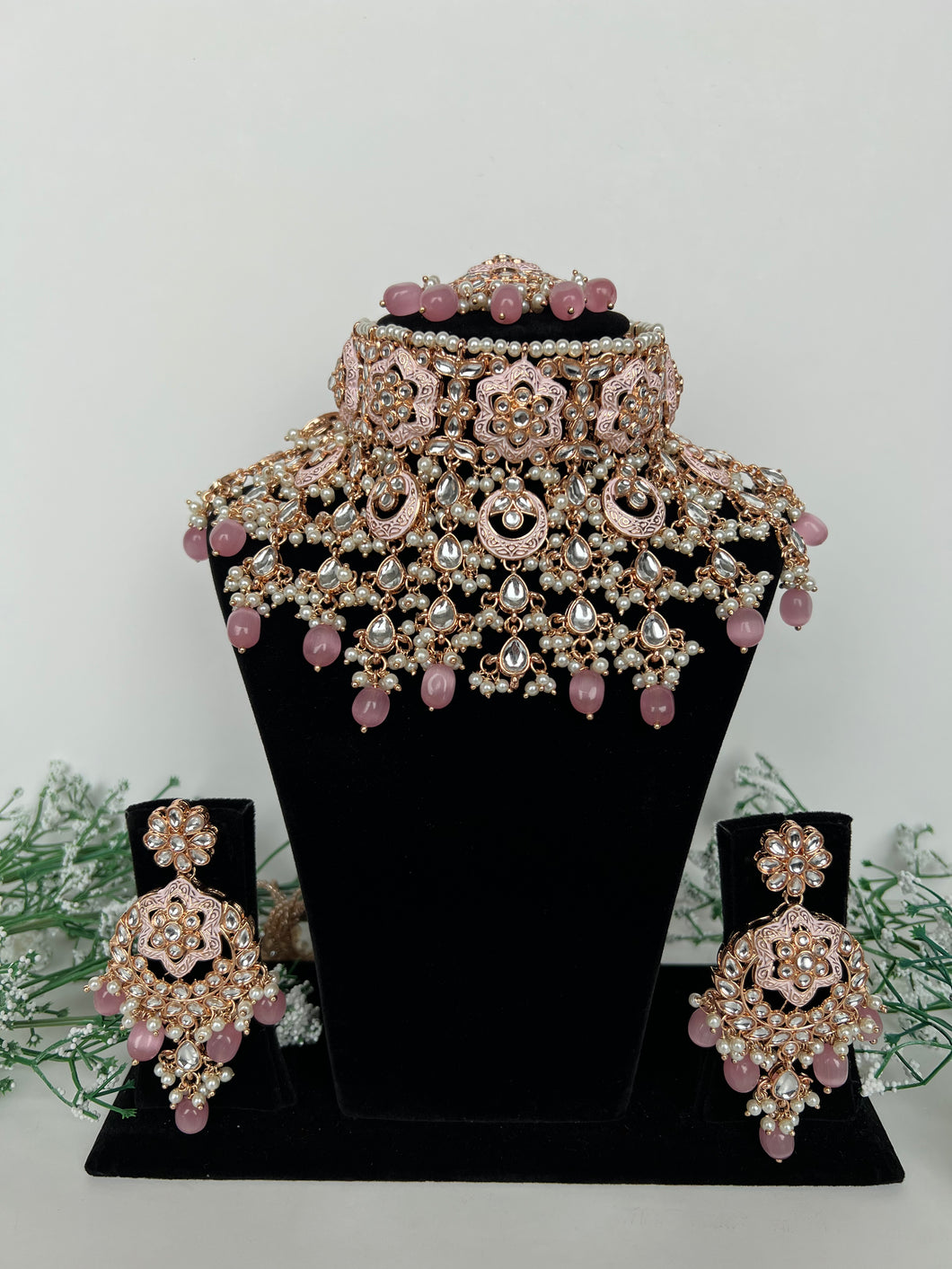 Sohal Meenakari Set Pink