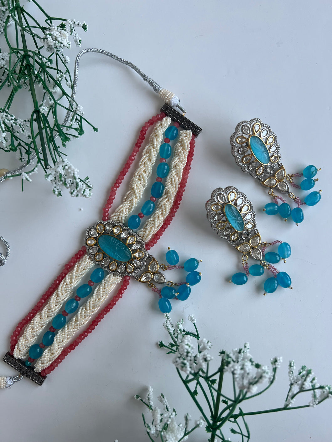 Rohini Blue and Pink