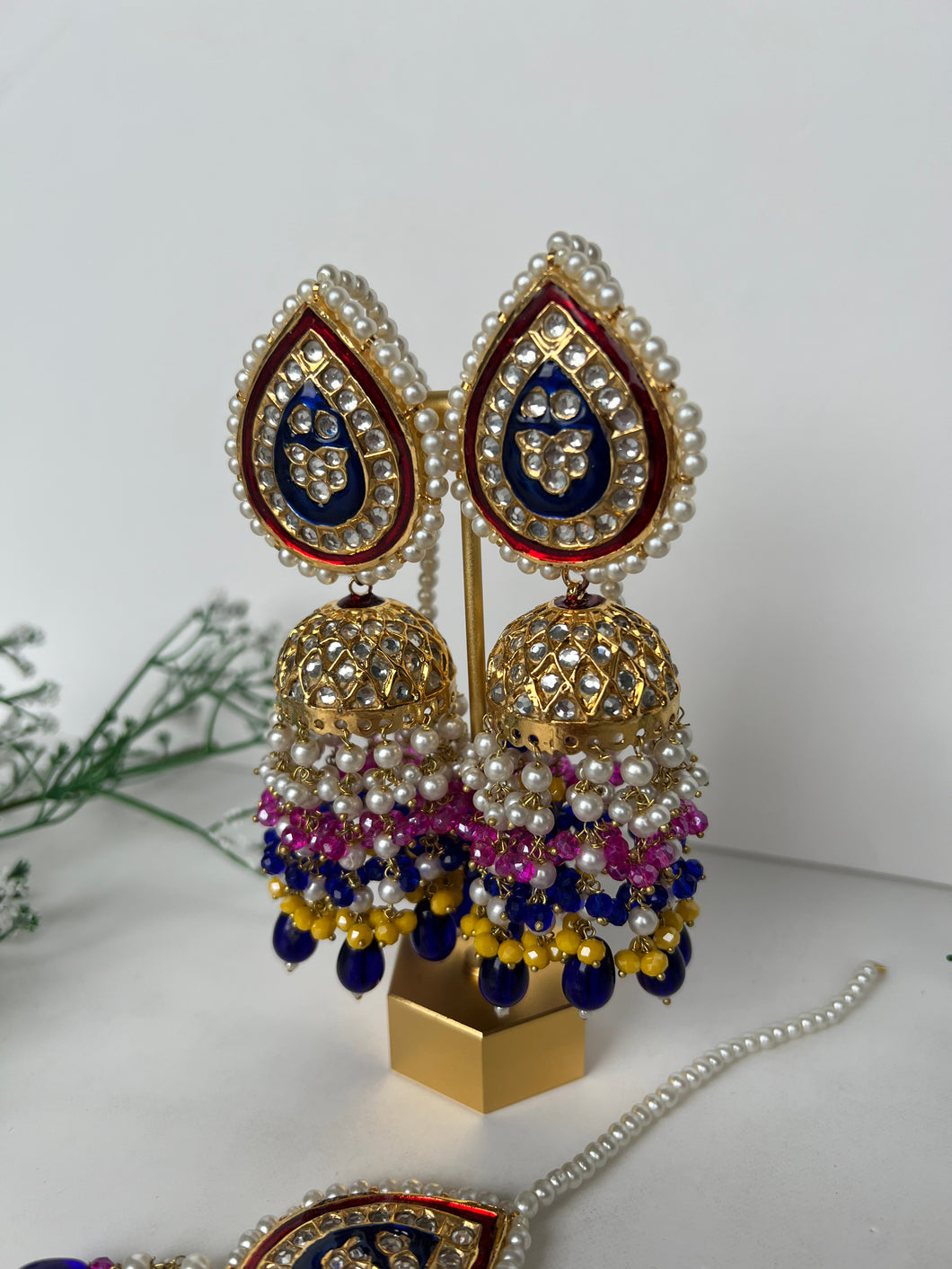 Zoya Kundan Jhumke Multi