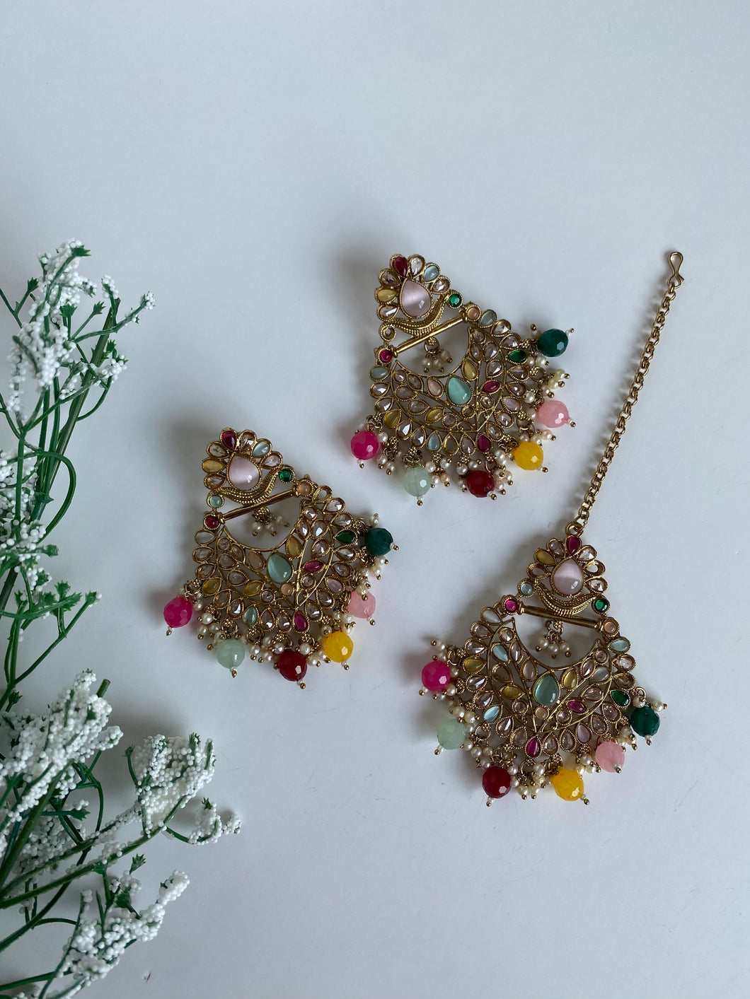 Paneet Earrings Tikka Multi