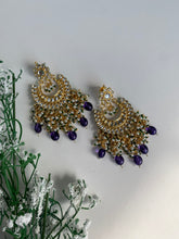 Load image into Gallery viewer, Jind Kundan Earrings Purple
