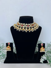 Load image into Gallery viewer, Mia Kundan Set Ruby
