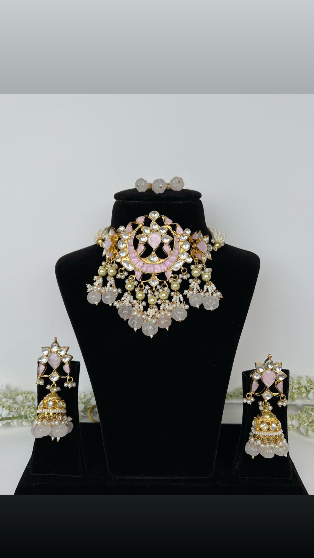 Dusty Pink Kundan Set
