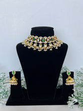 Load image into Gallery viewer, Mia Green Kundan Set
