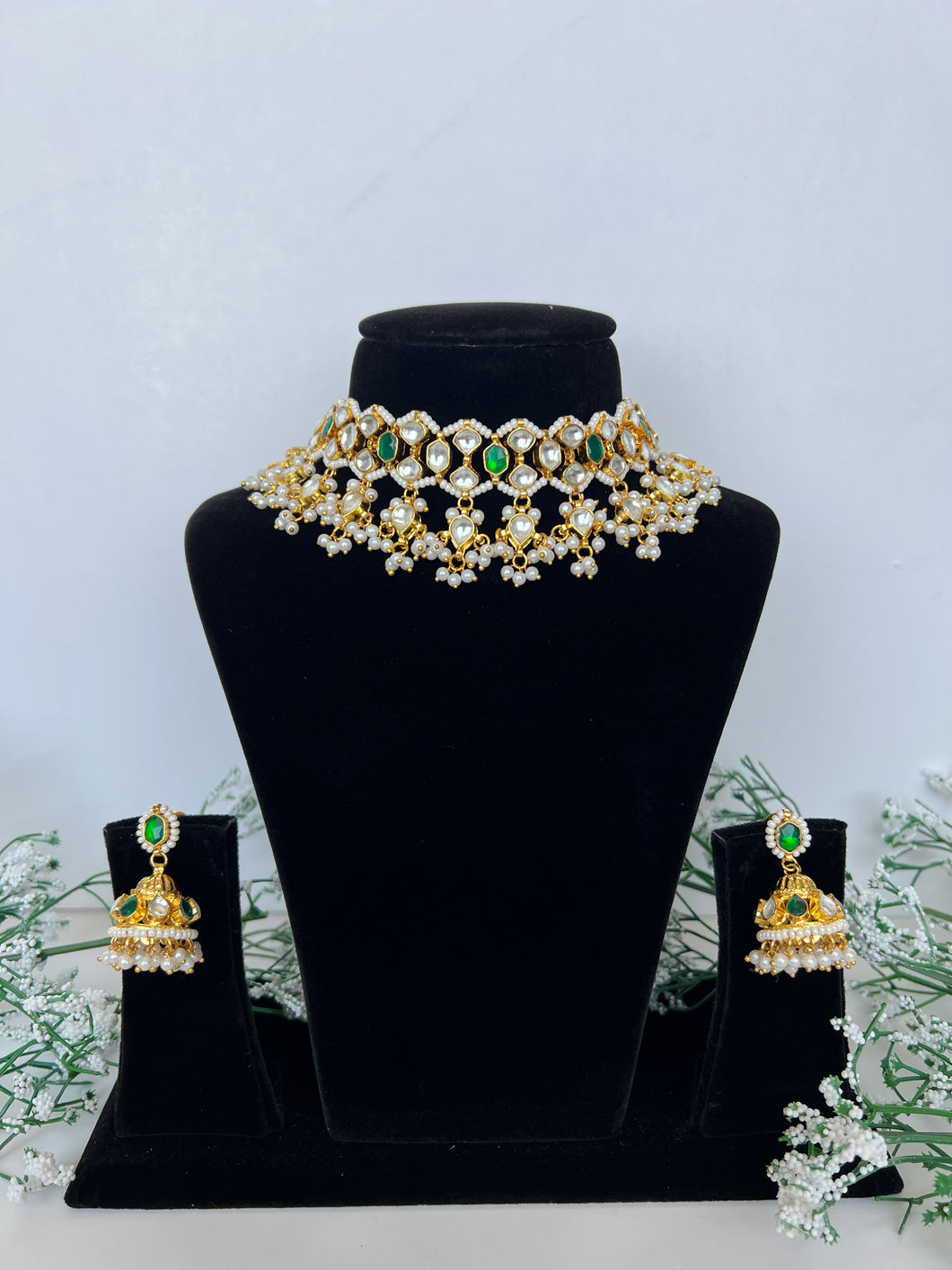 Mia Green Kundan Set