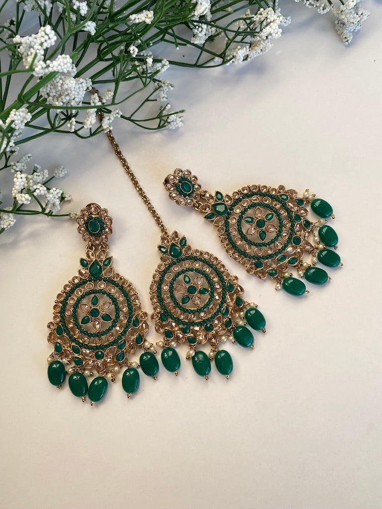 Emerald Earrings Tikka