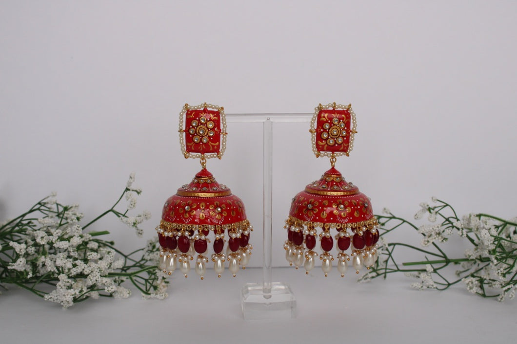 Kiran Meenakari Jhumki (2 Colours)