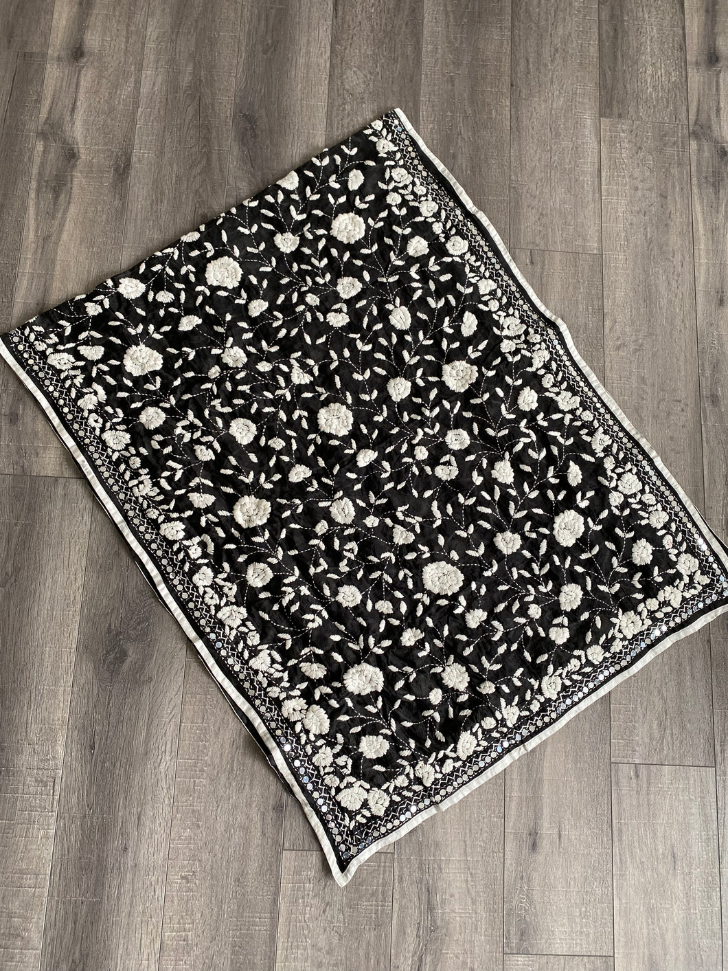 Black and White Dupatta